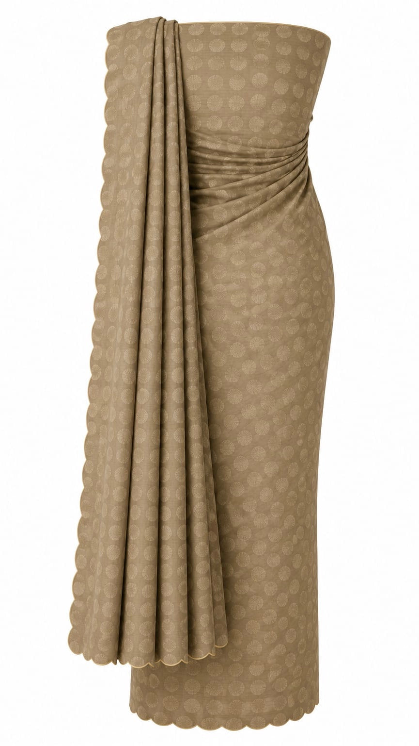 Olive Rosette Saree