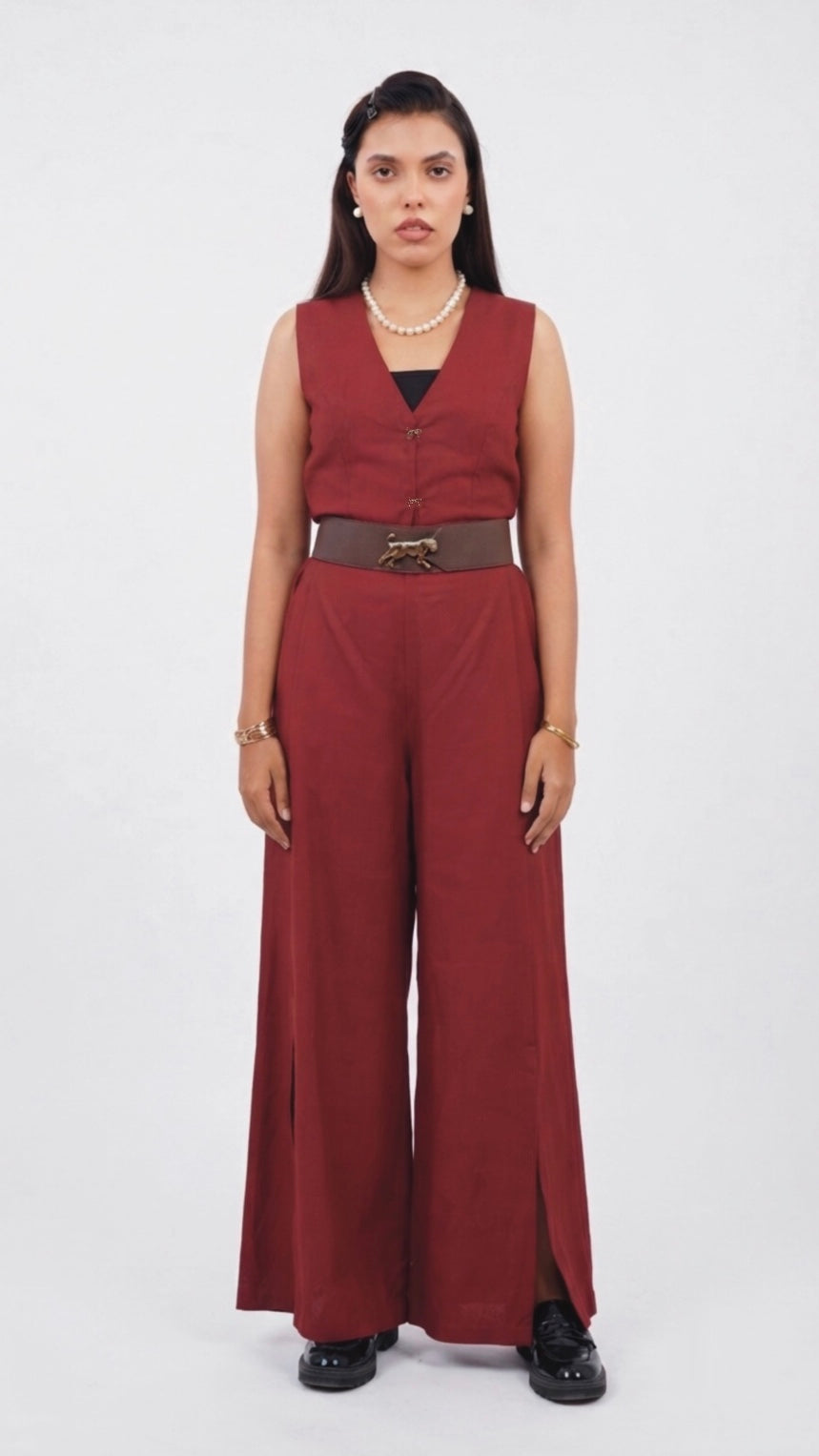 Tomato Leather Waist Belt Earthy Brown