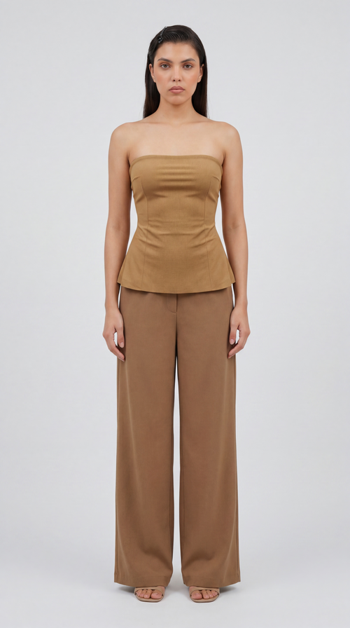 Amber camel top
