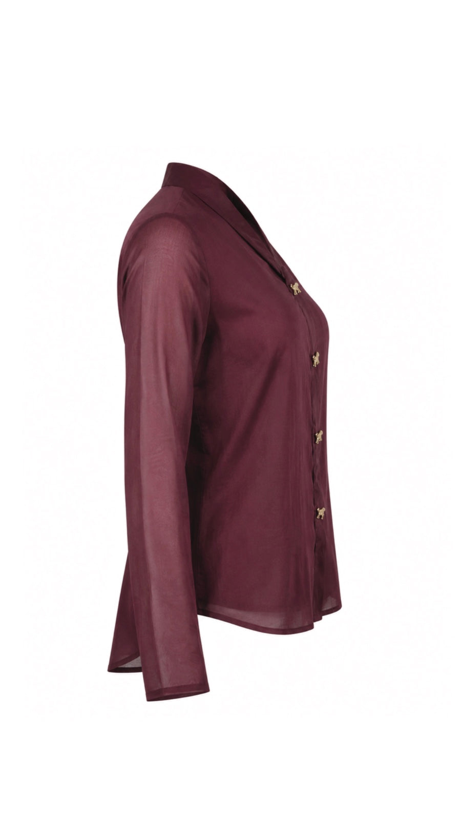 MERLOT SHAWL COLLAR SHIRT