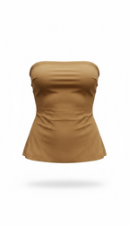 Amber camel top