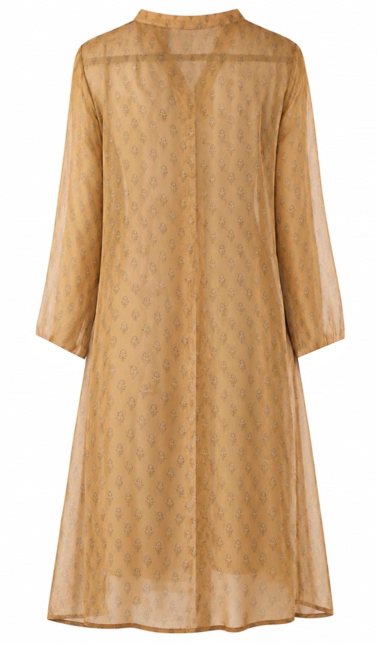 Ochre floret kurti