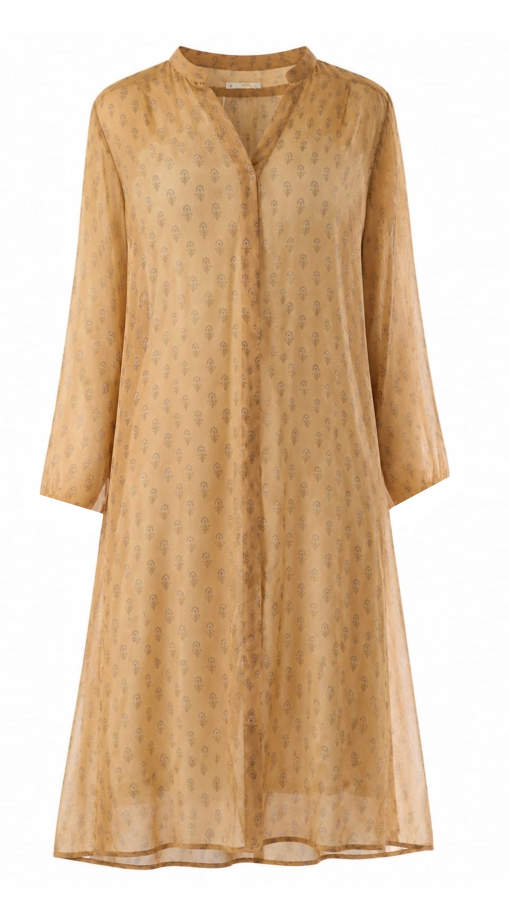 Ochre floret kurti