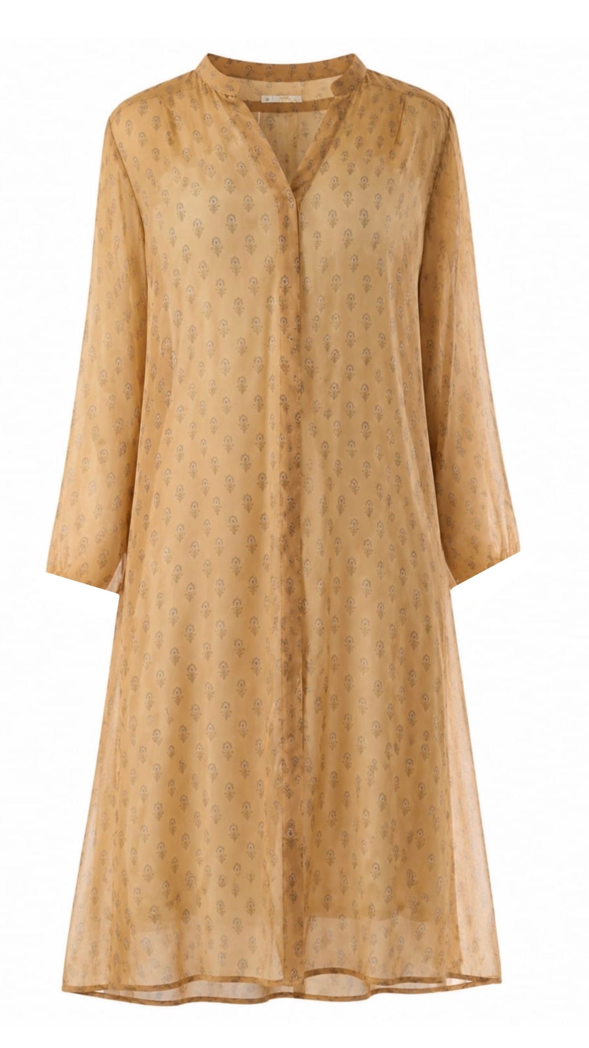 Ochre floret kurti
