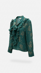 Emerald Bloom Tie Top