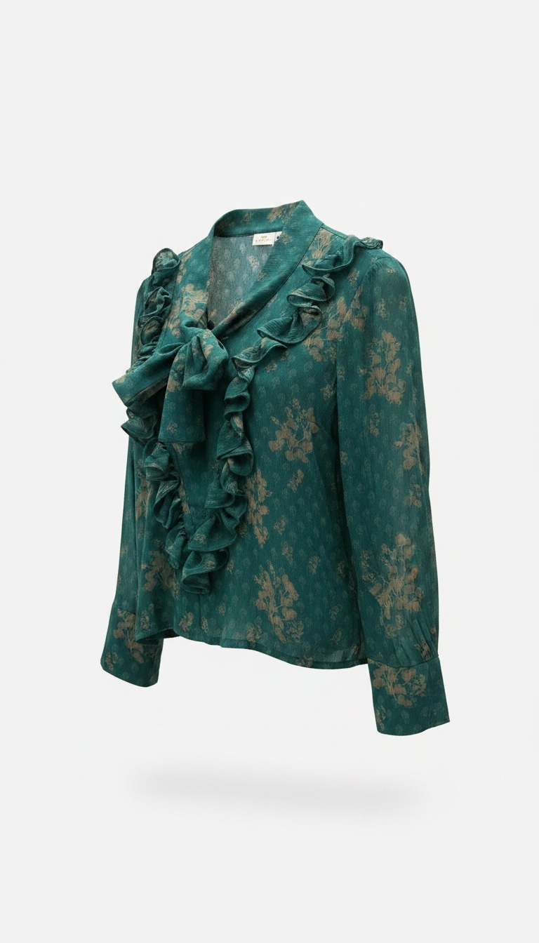 Emerald Bloom Tie Top