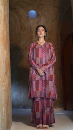 Crazy Pink Kurti Set (Top & Bottom)