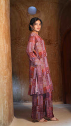 Crazy Pink Kurti Set (Top & Bottom)