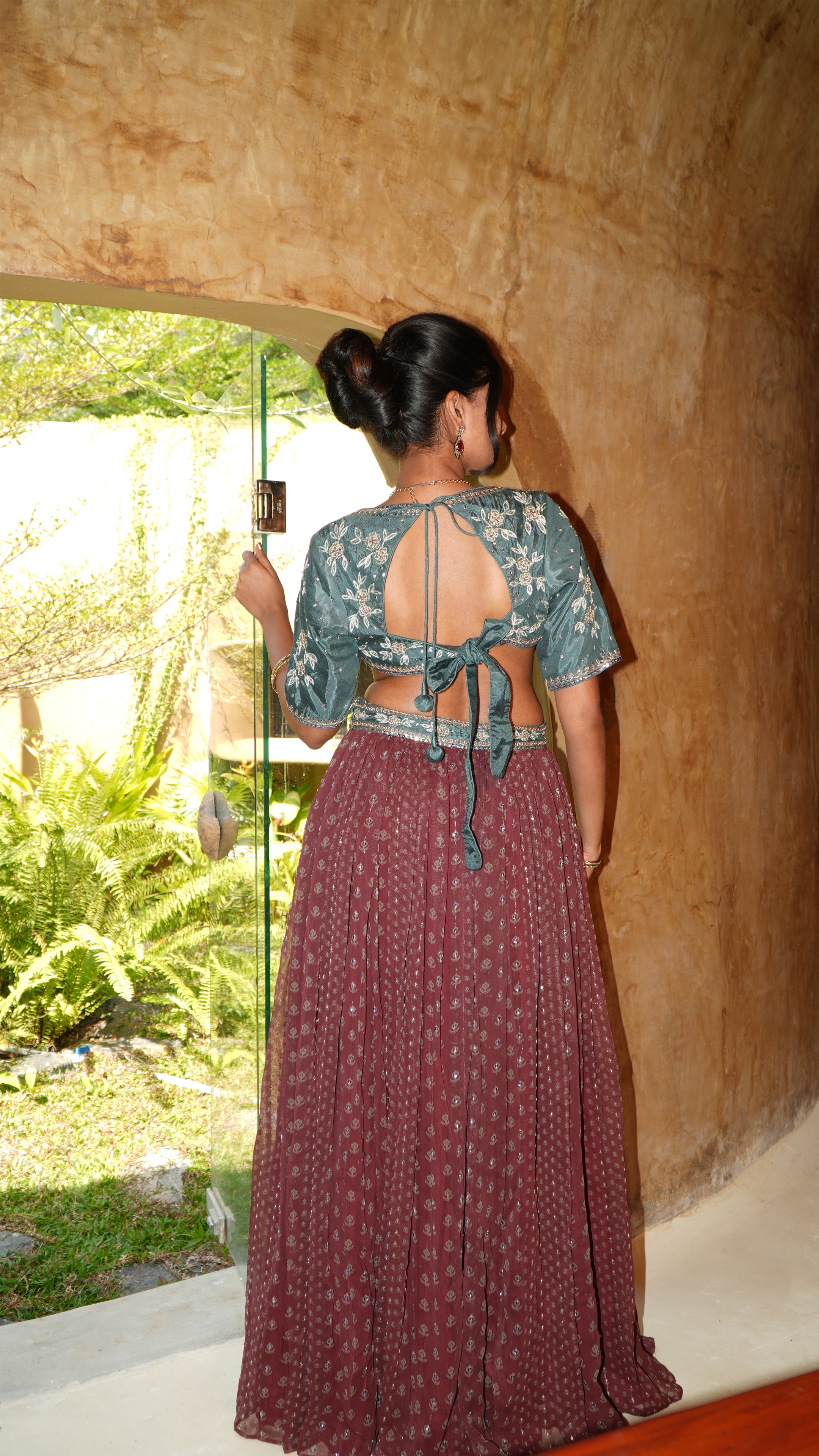 GARNET LEHENGA SET