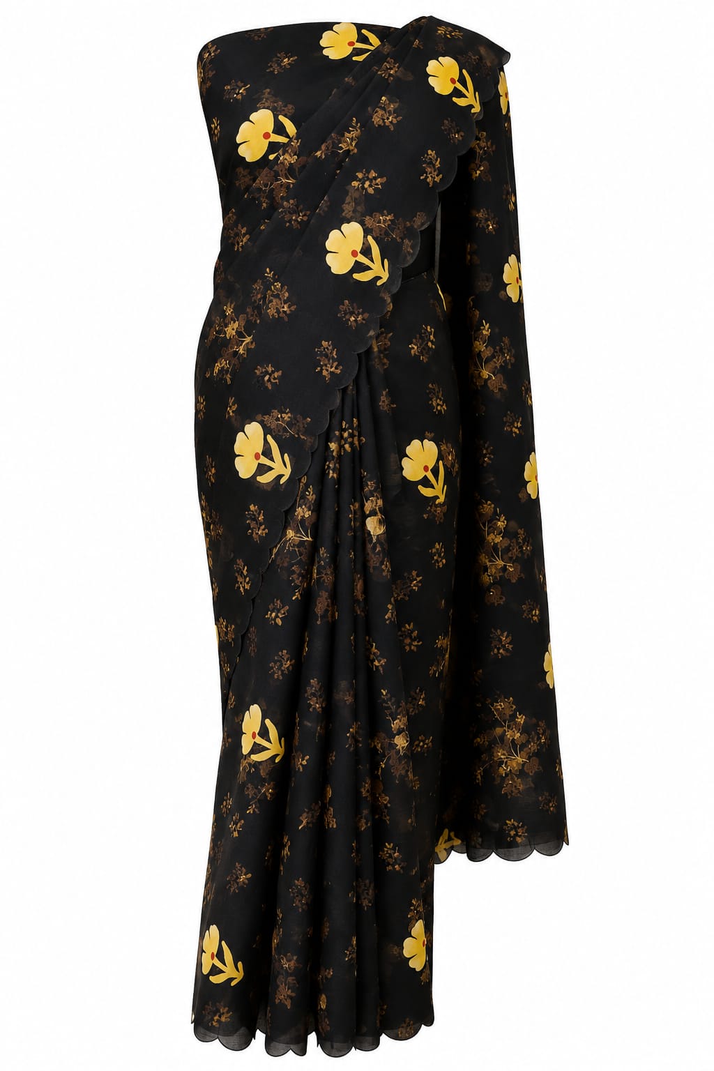 Noir Garden Festonne Saree
