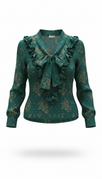 Emerald Bloom Tie Top