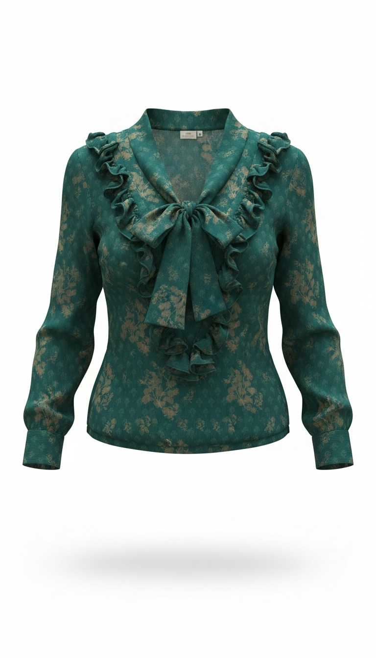Emerald Bloom Tie Top