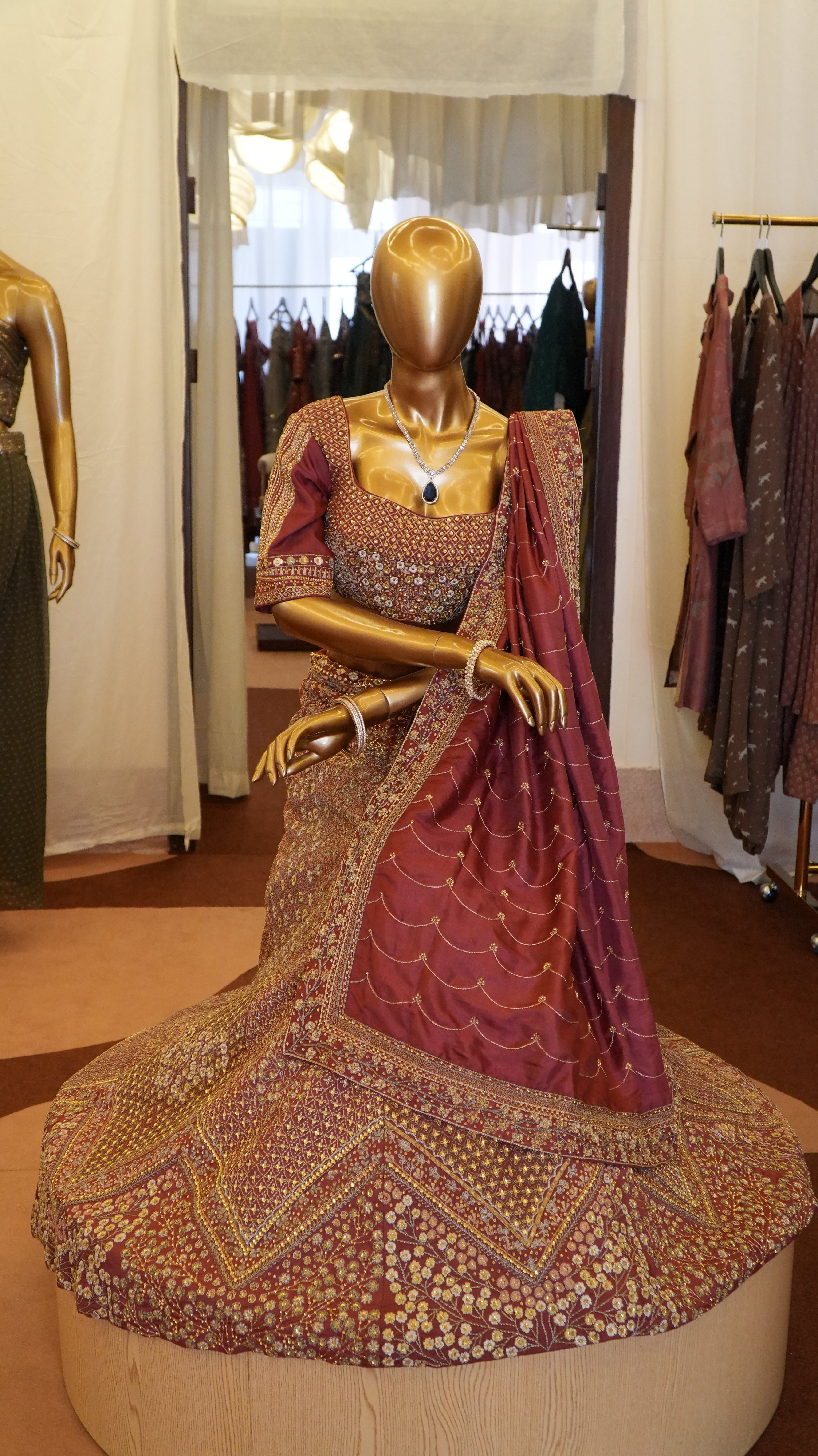 Golden vein lehenga