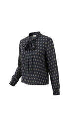 Navy Sprig Tie Top