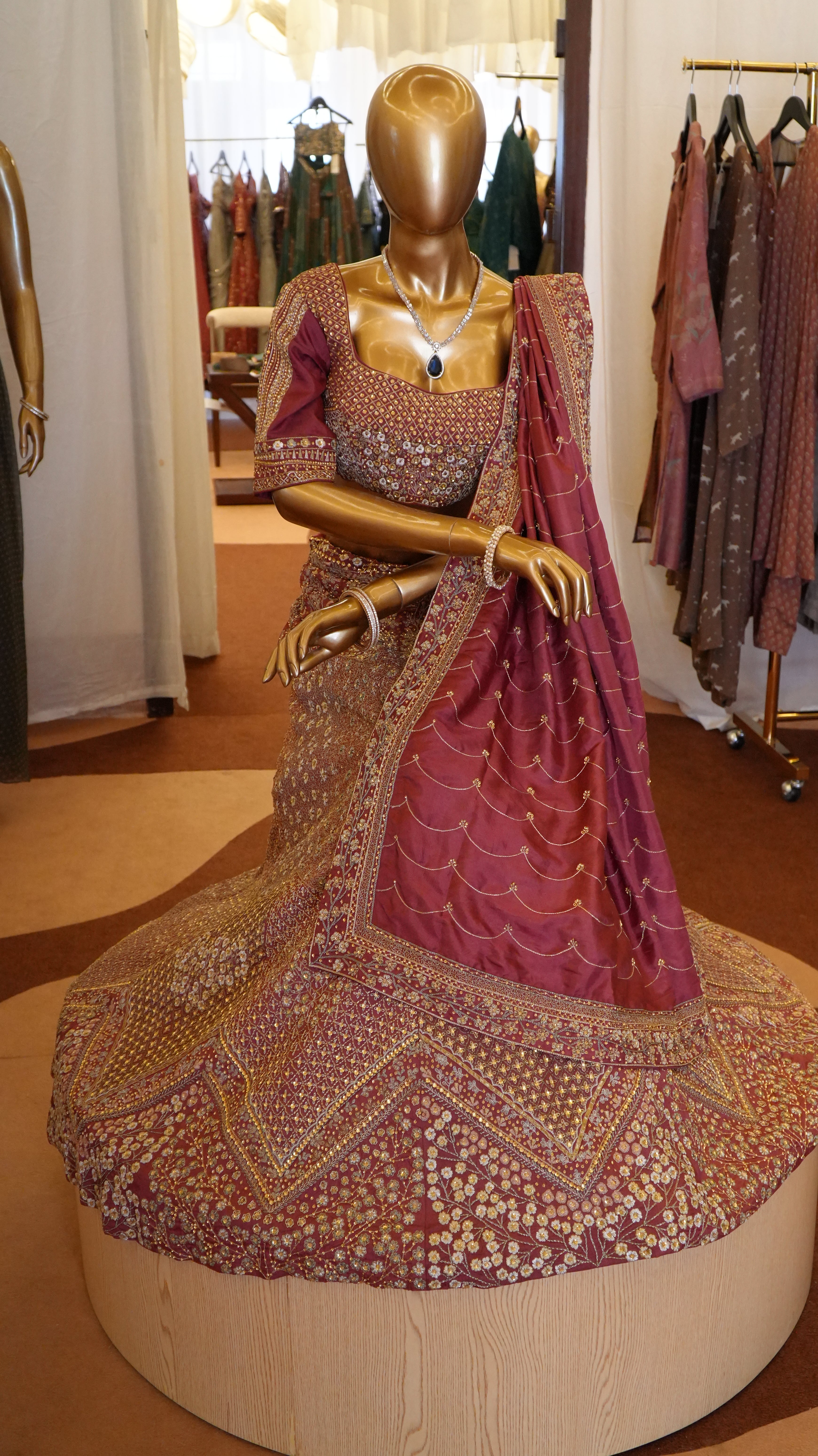 Golden vein lehenga