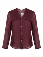 MERLOT SHAWL COLLAR SHIRT