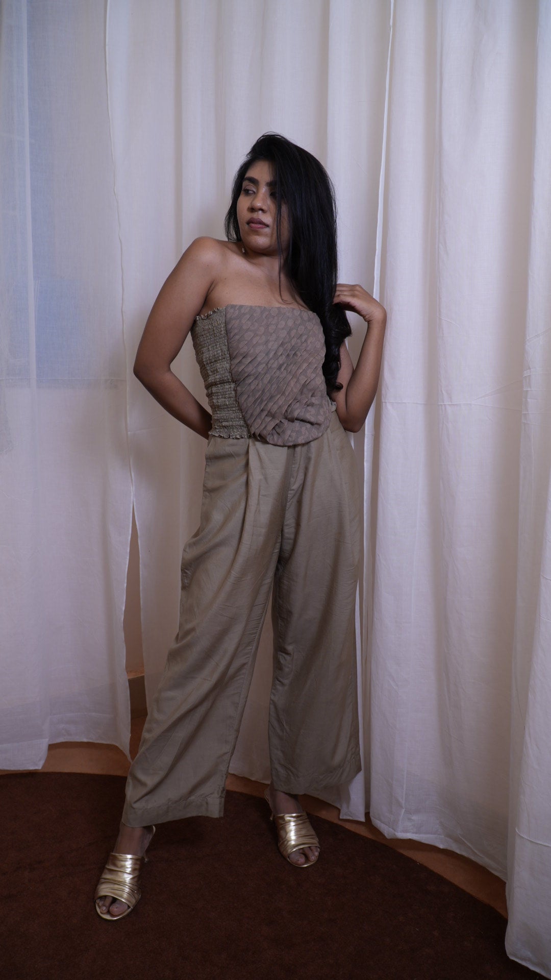 Olive Rosette Orlaya Top