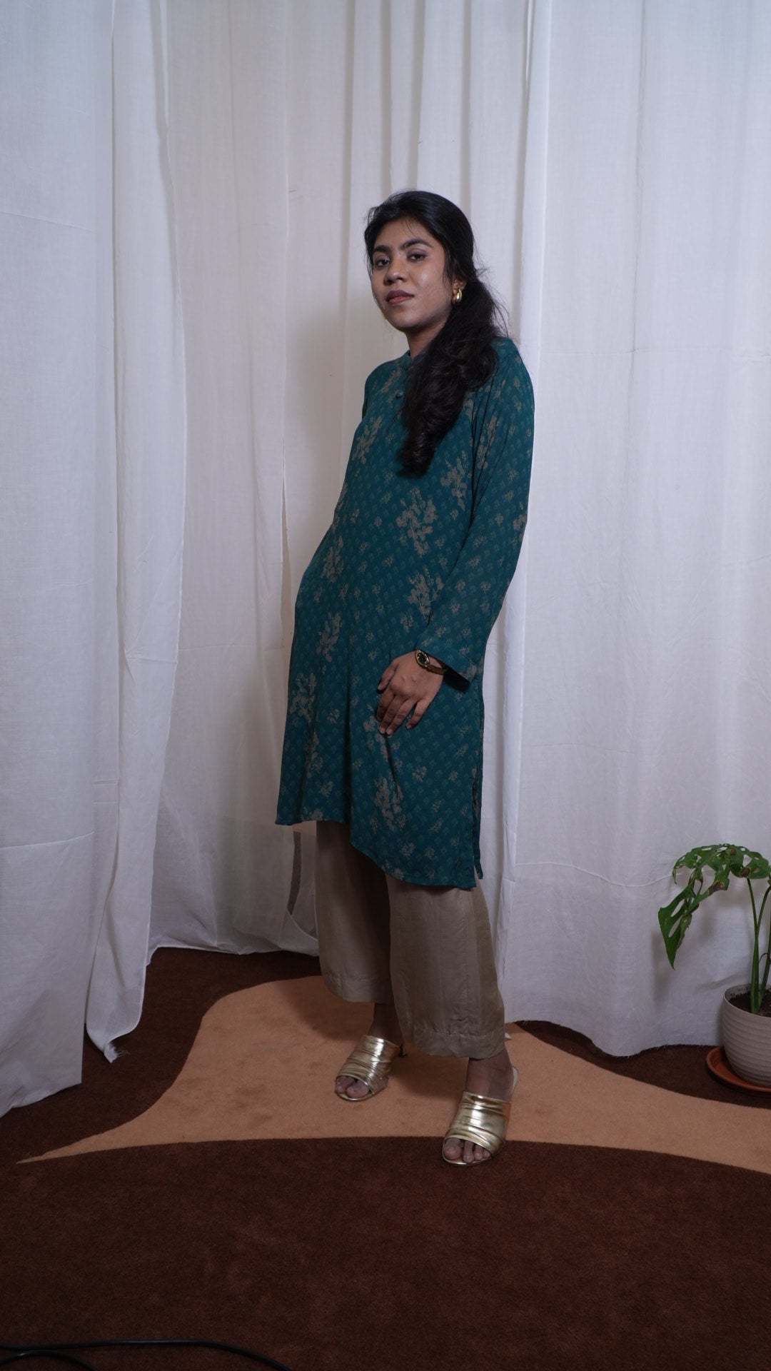 Emerald Bloom Kurti