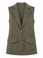 BLAZER TOP WITHOUT SLEEVE