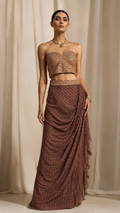 Assamese corset bodice with draped skirt