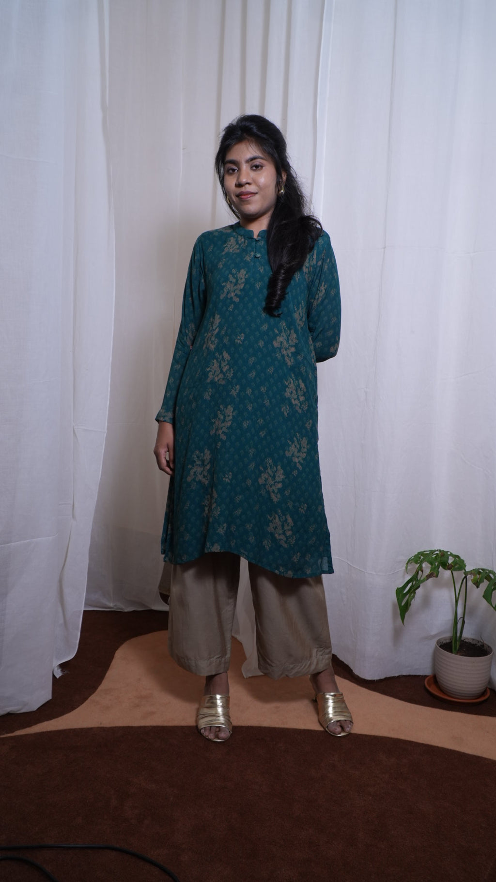 Emerald Bloom Kurti