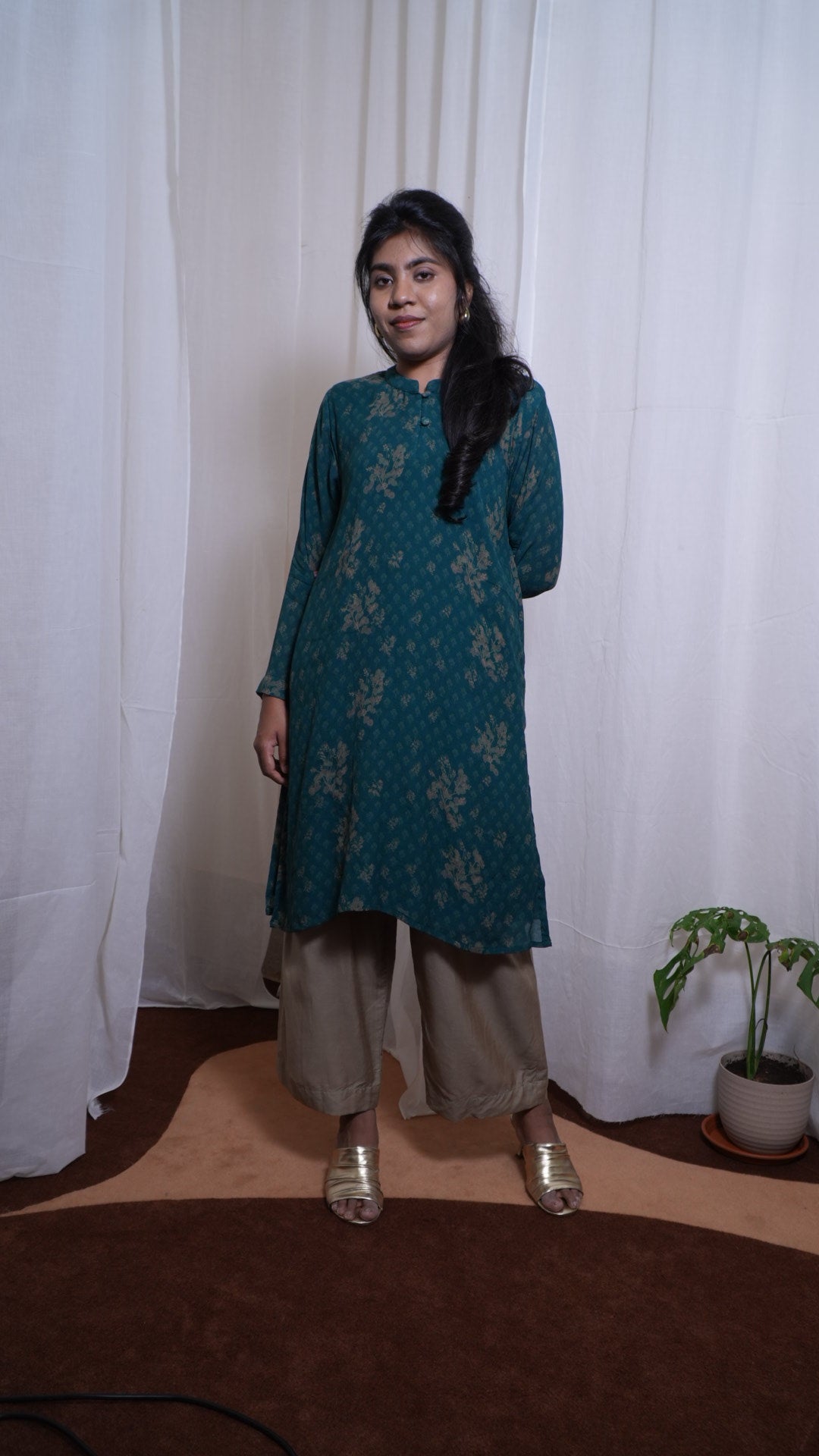 Emerald Bloom Kurti