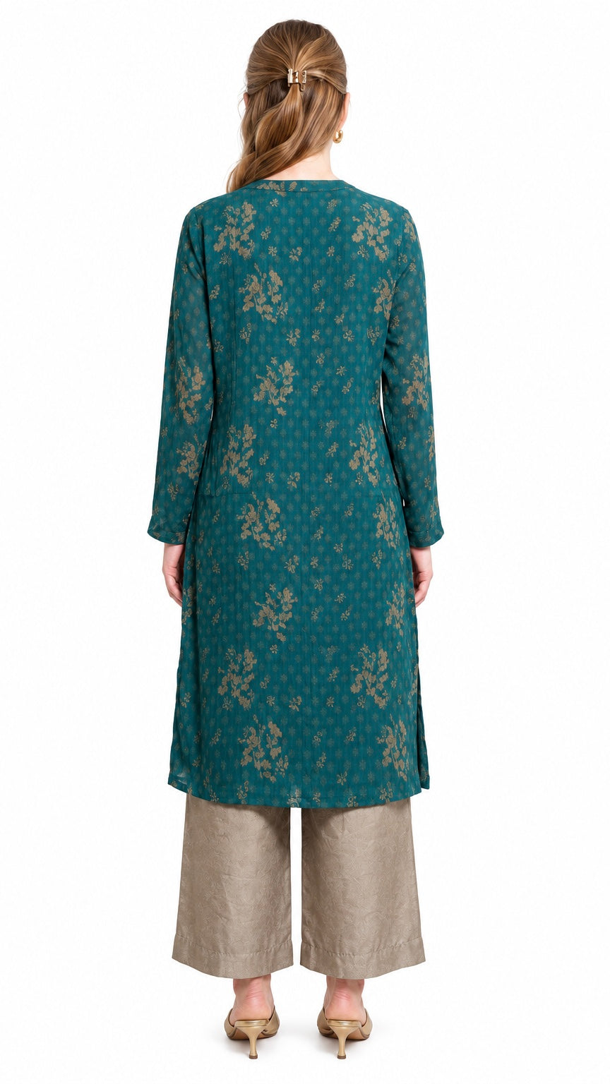 Emerald Bloom Kurti