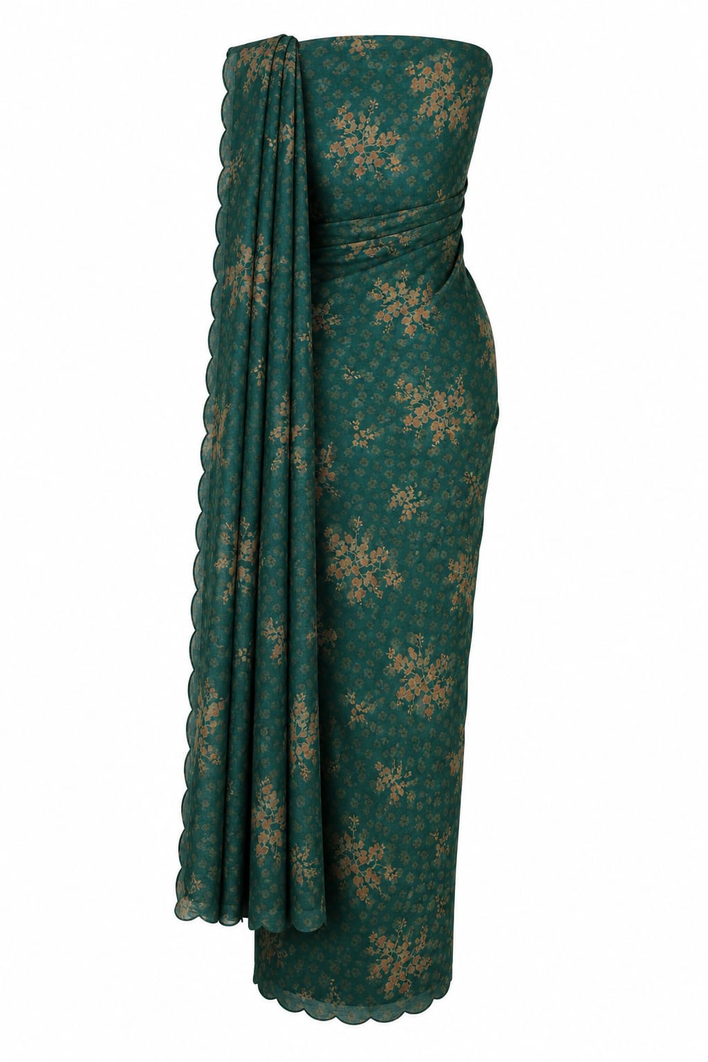 Emerald Bloom Elvis Saree