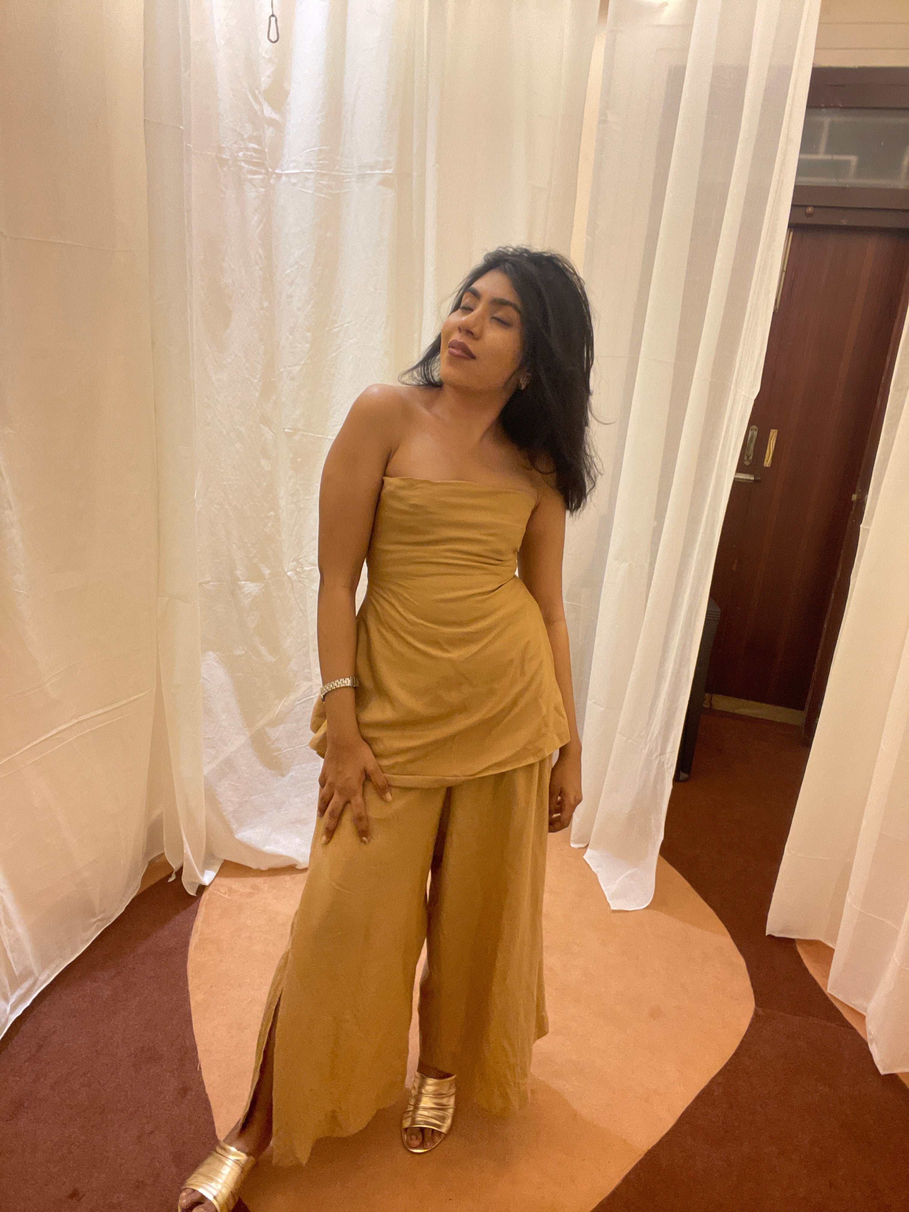 Amber camel pants