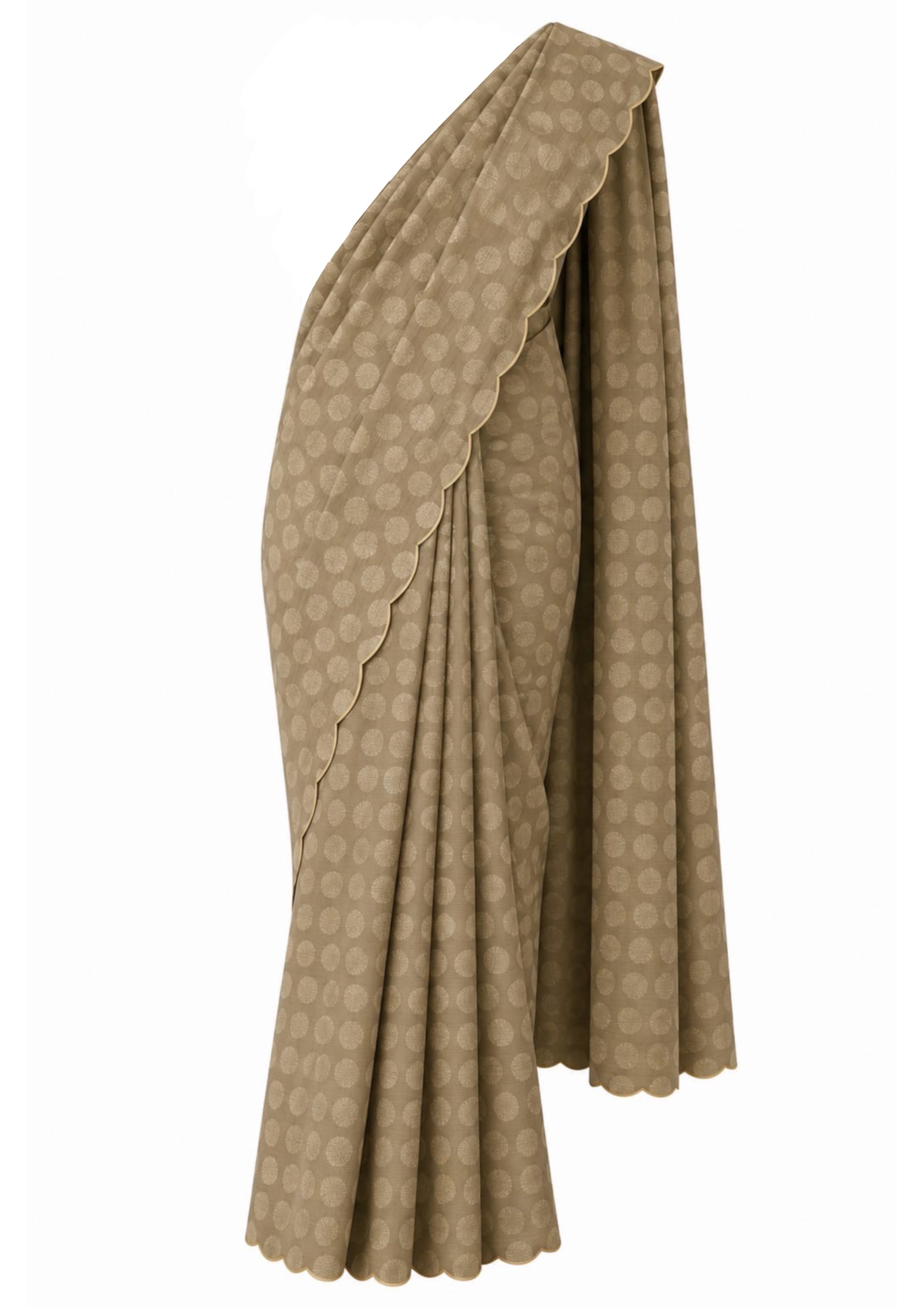 Olive Rosette Saree