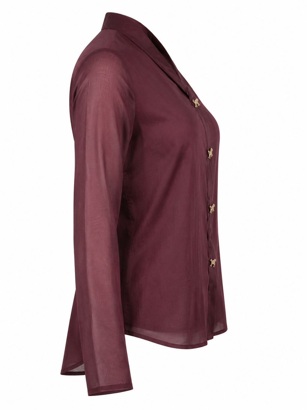 MERLOT SHAWL COLLAR SHIRT