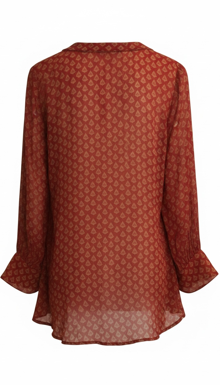 Ornate Claret V Necktop
