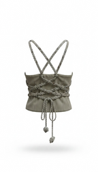Bided Cross Top With No Back