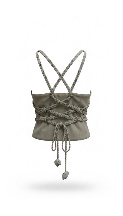 Bided Cross Top With No Back