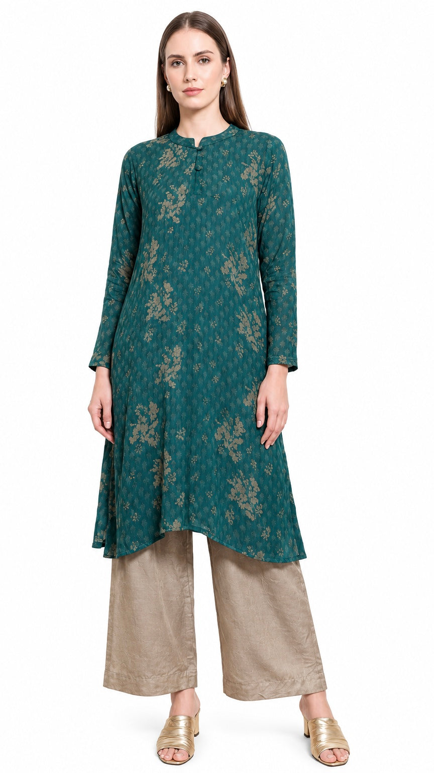 Emerald Bloom Kurti