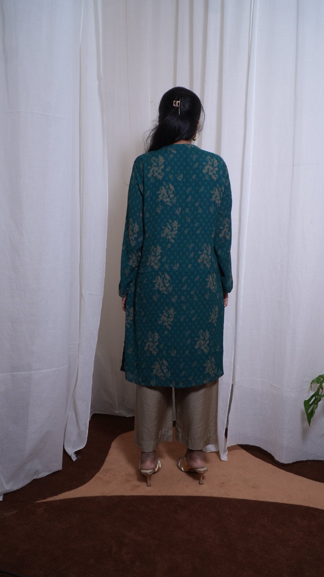 Emerald Bloom Kurti
