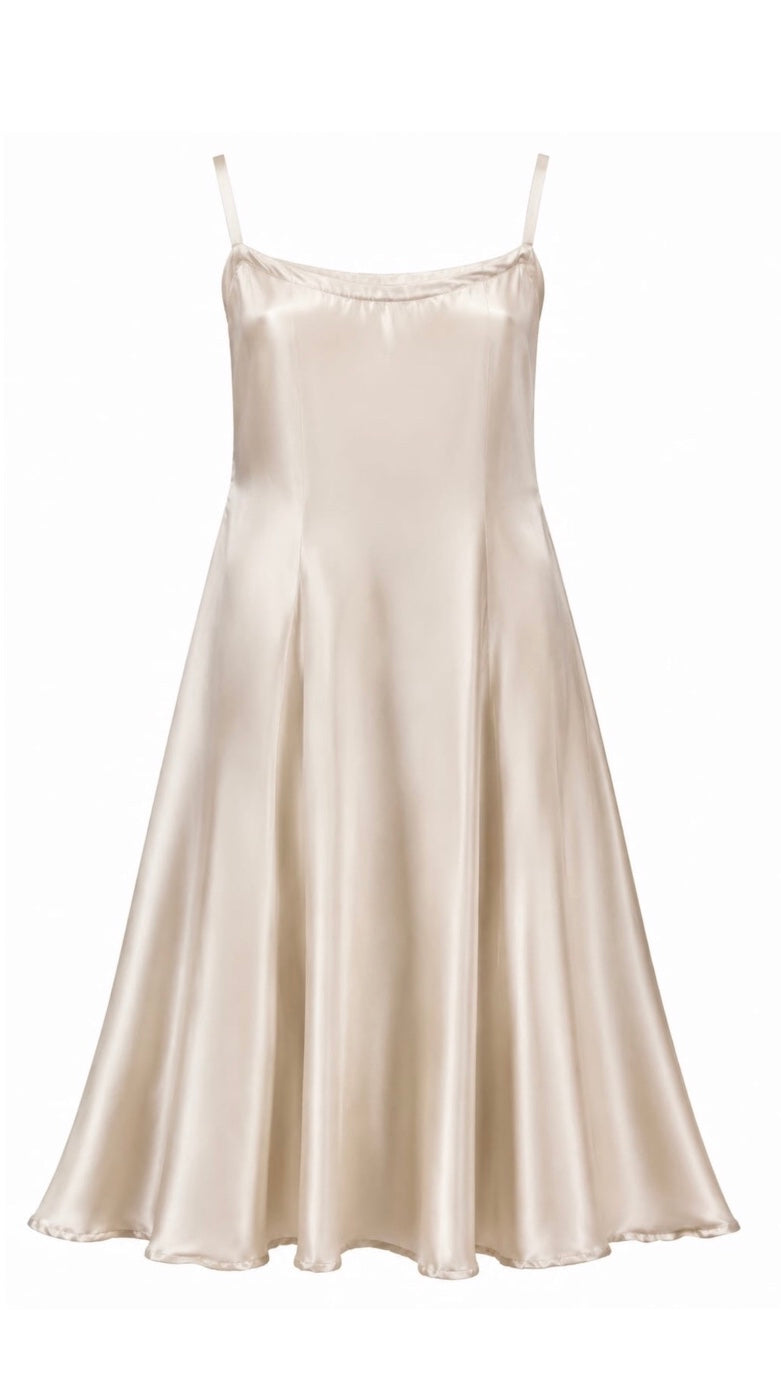 Mashroo satin White Gown