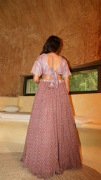Petal Dust Peony Lehenga Set