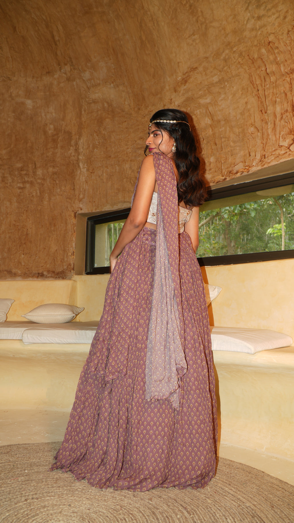 Limited Edition Petal Dust Lehenga Set With Shawl