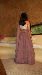 Limited Edition Petal Dust Lehenga Set With Shawl