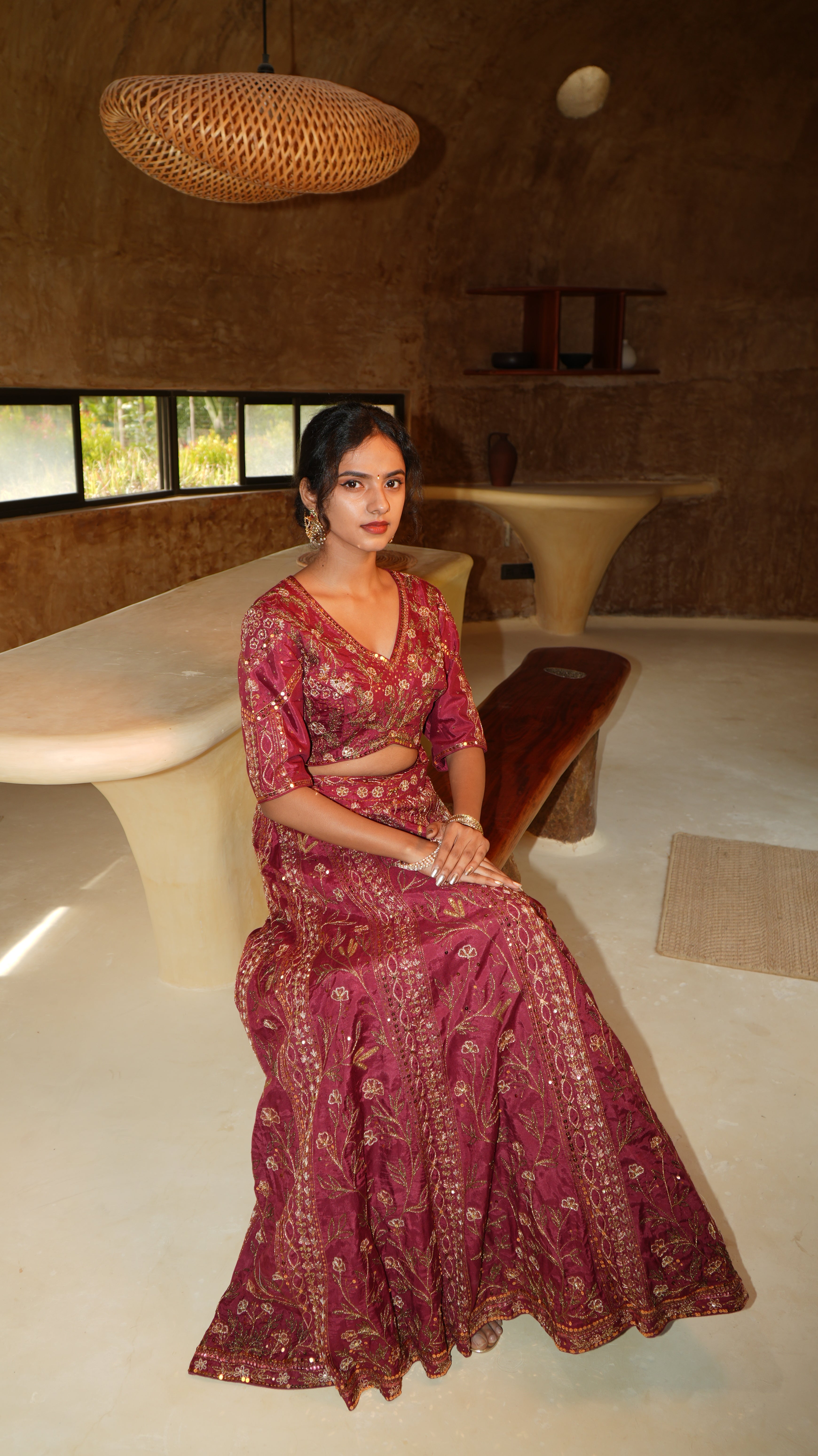 Red Terra Heavy Lehenga set