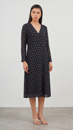 Navy Sprig Kurti
