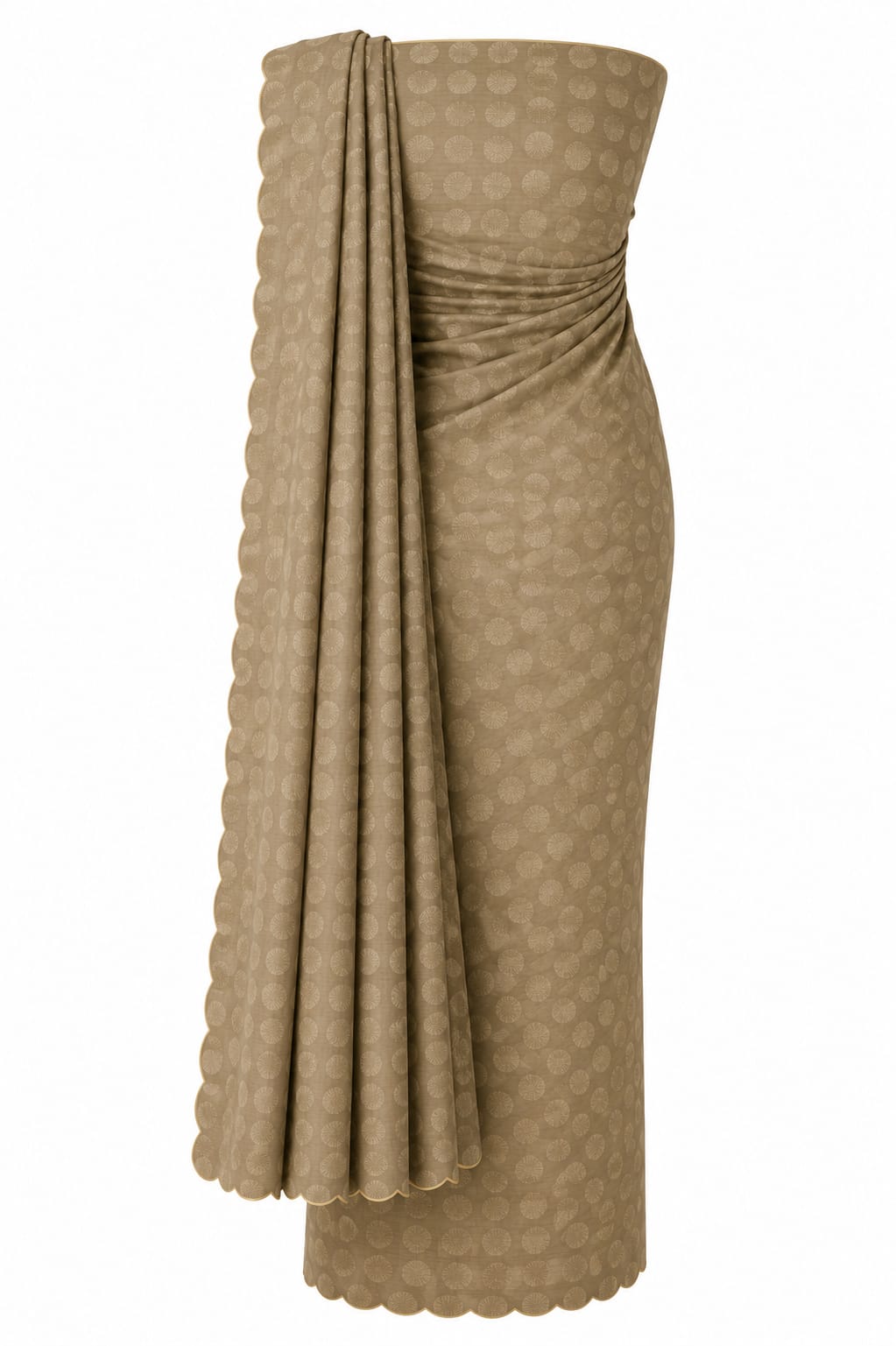 Olive Rosette Saree
