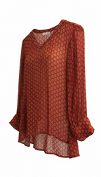 Ornate Claret V Necktop