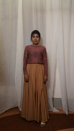 Onzy Rose Back Tie festonne Top