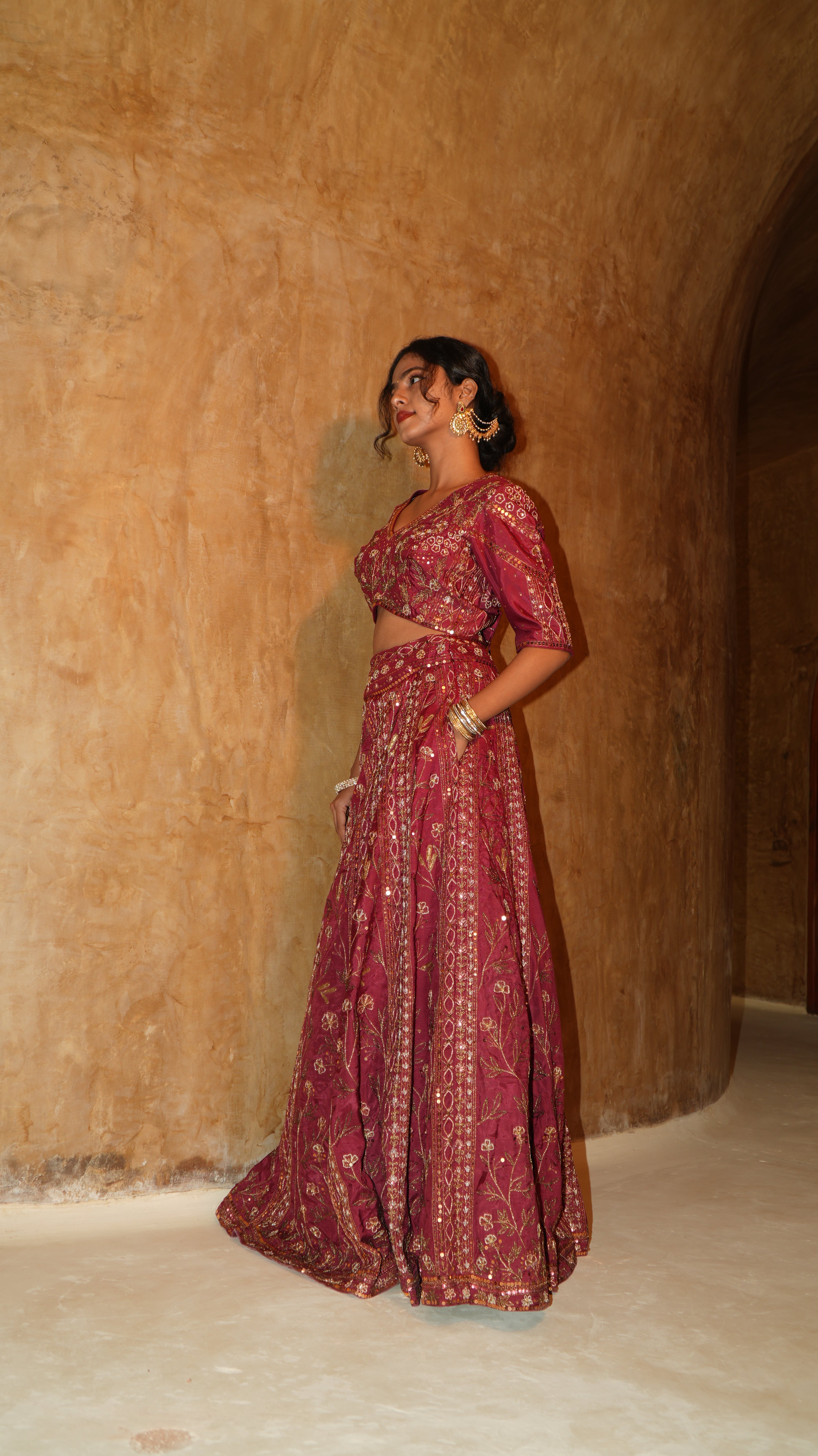 Red Terra Heavy Lehenga set