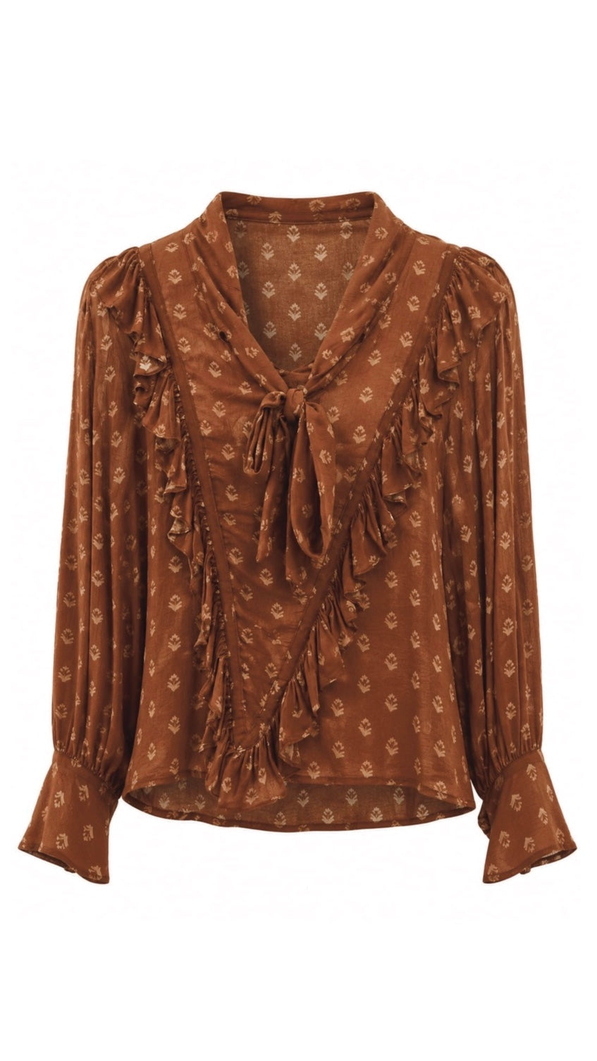 Ruffles Rust Fern Tops