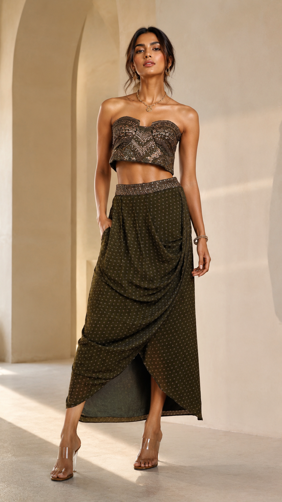 Godna draped skirt