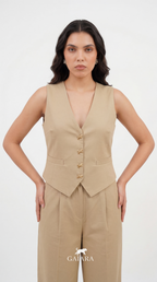 Pearl White Waist Coat