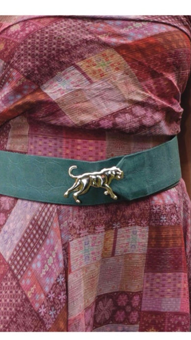 Gaiara Tomato Leather Belt – Turquoise